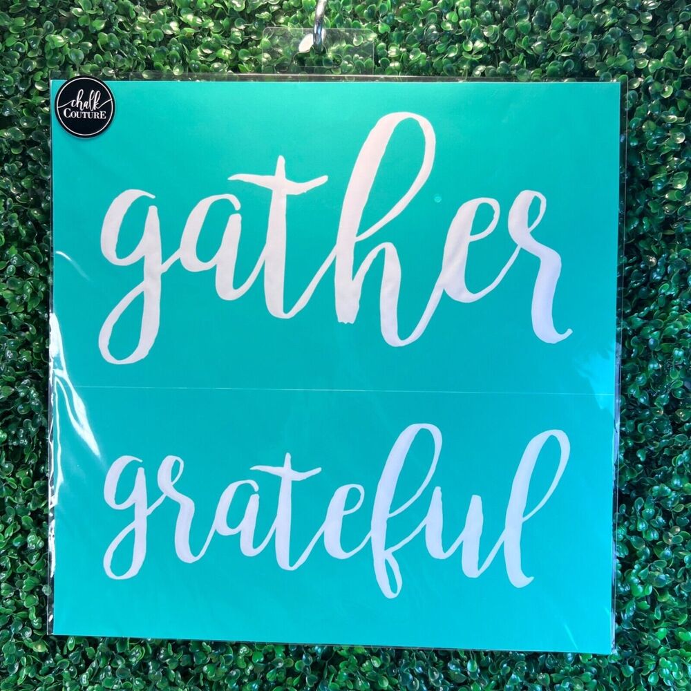 New Chalk Couture Gather & Grateful Transfer Retired Craft Gift